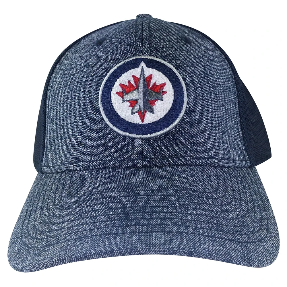 Casquette flexible pour hommes, American Needle Heather, bleu marine, Jets de Winnipeg