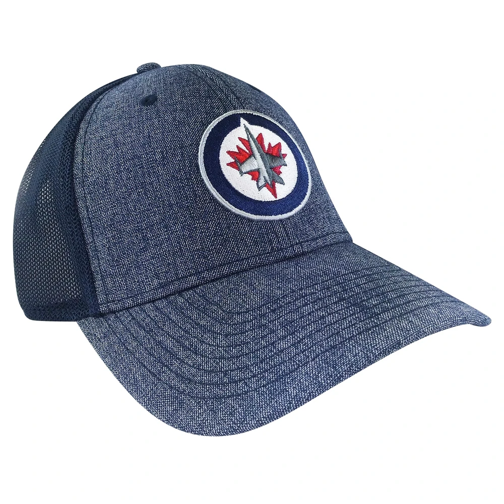 Casquette flexible pour hommes, American Needle Heather, bleu marine, Jets de Winnipeg