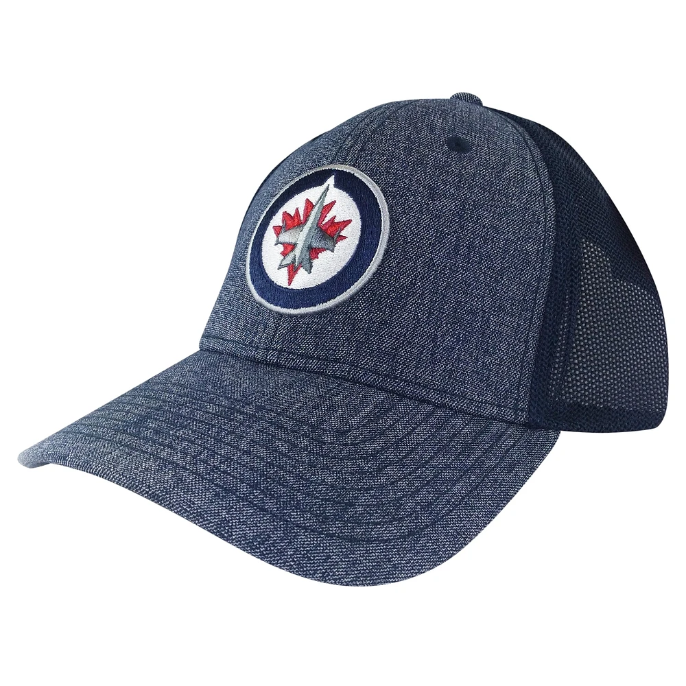 Casquette flexible pour hommes, American Needle Heather, bleu marine, Jets de Winnipeg