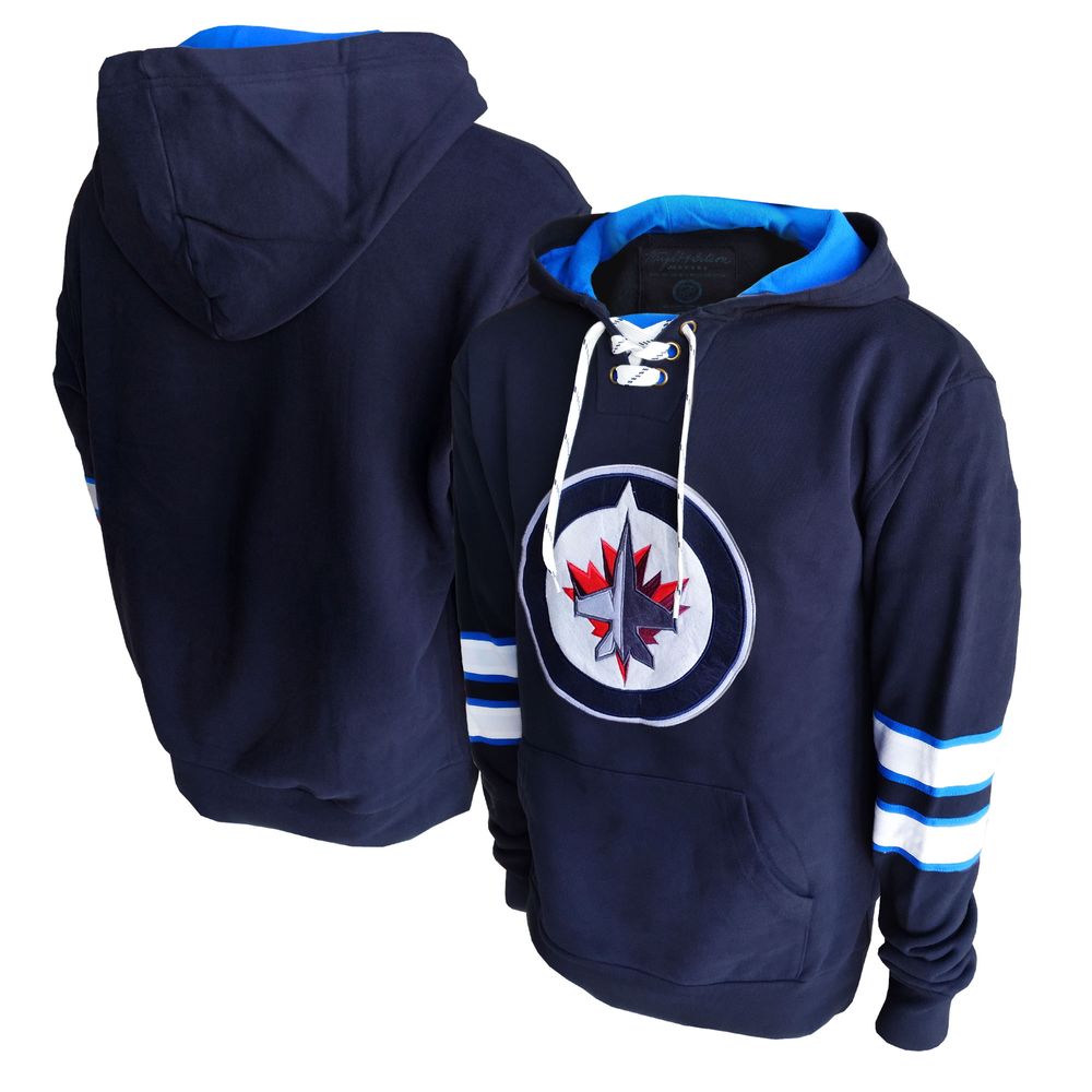 Men's American Needle Navy Winnipeg Jets Kinship - Pullover Hoodie