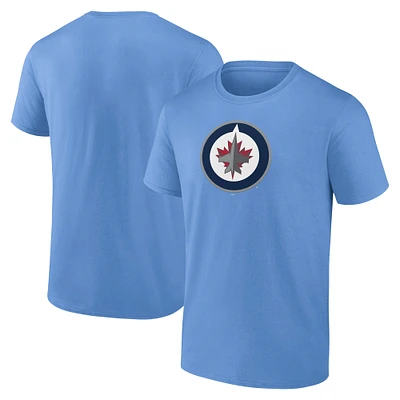 T-shirt bleu avec logo alternatif des Jets de Winnipeg Fanatics pour hommes