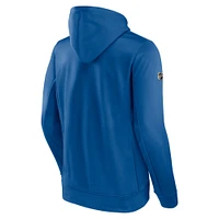 Sweat à capuche en molleton authentique bleu Fanatics des Jets de Winnipeg pour homme