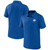 Polo Authentic Pro Jacquard bleu fanatiques pour homme des Jets de Winnipeg