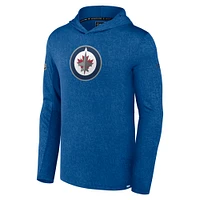 Men's Fanatics Blue Winnipeg Jets Authentic Pro Lightweight Pullover Hoodie