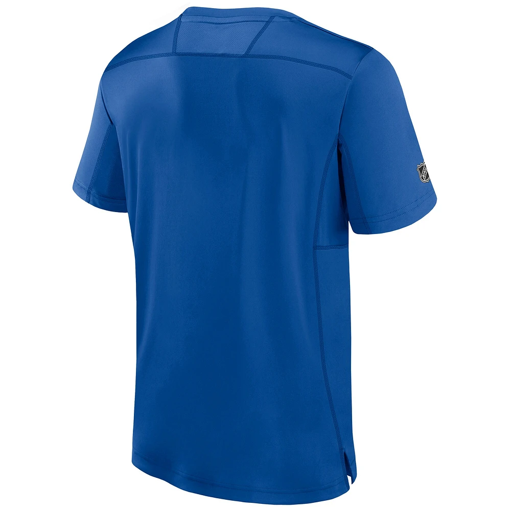 T-shirt authentique Pro Tech bleu Fanatics des Jets de Winnipeg pour homme