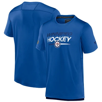 T-shirt authentique Pro Tech bleu Fanatics des Jets de Winnipeg pour homme