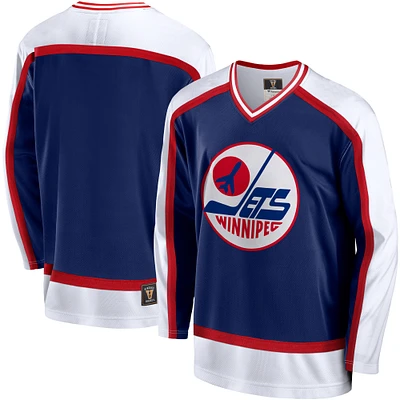 Fanatics pour hommes, bleu, Jets de Winnipeg, Premier Breakaway Heritage - Maillot