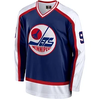 Fanatics Bobby Hull pour hommes, bleu, joueur retraité Premier Breakaway des Jets de Winnipeg - Maillot