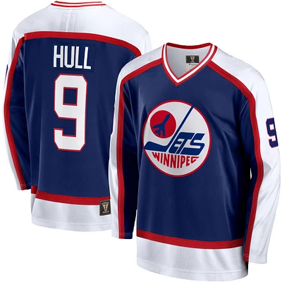 Men's Fanatics Bobby Hull Blue Winnipeg Jets Premier Breakaway Retired Player - Jersey