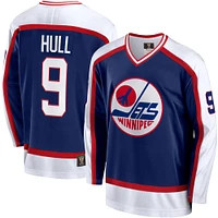 Fanatics Bobby Hull pour hommes, bleu, joueur retraité Premier Breakaway des Jets de Winnipeg - Maillot