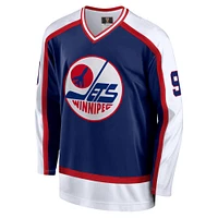 Maillot de joueur retraité Breakaway des Jets Winnipeg la marine Bobby Hull marque Fanatics pour hommes