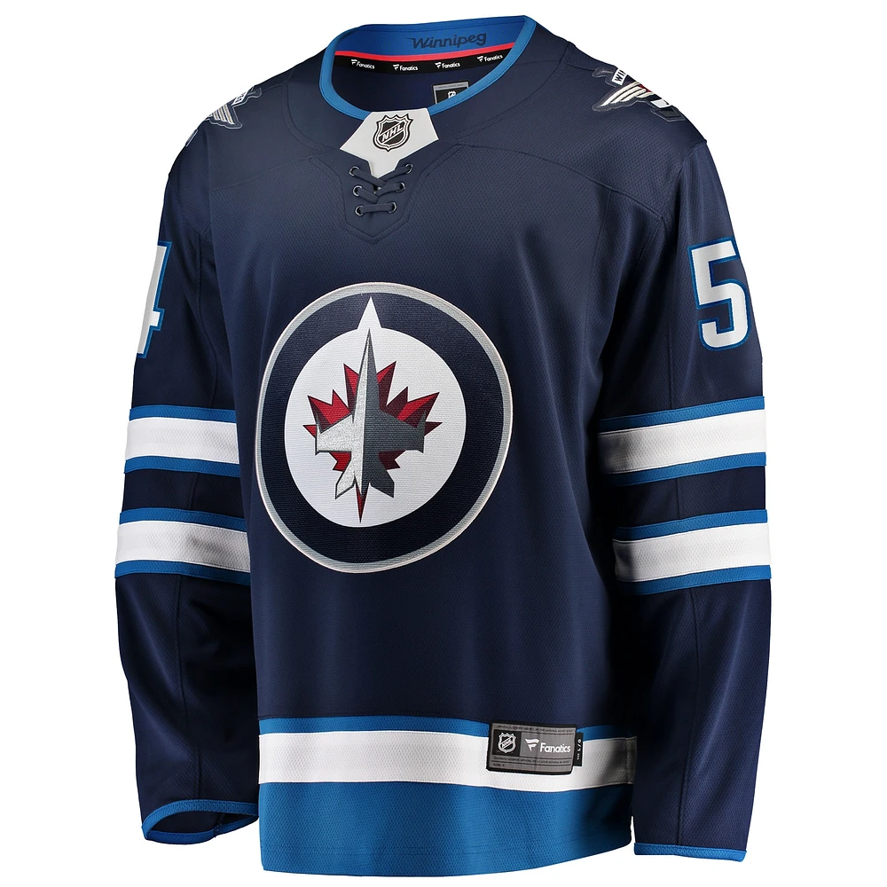 Fanatics pour hommes Dylan Samberg Navy Winnipeg Jets Joueur échappé à domicile - Maillot