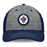 Men's Fanatics Gray/Navy Winnipeg Jets Fundamental Top Shelf 2-Tone Flex Hat