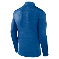 Men's Fanatics  Heather Blue Winnipeg Jets Authentic Pro Lightweight Quarter-Zip Pullover