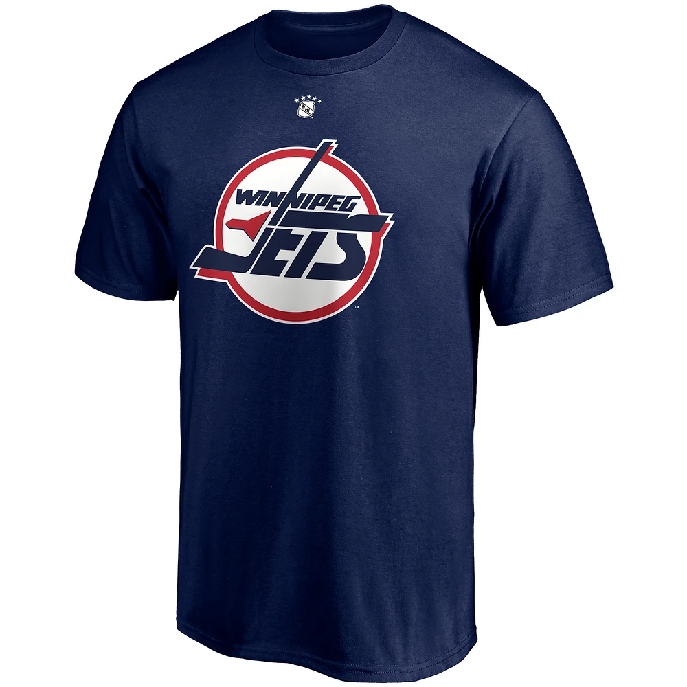 Fanatiques pour hommes de marque Keith Tkachuk Navy Winnipeg Jets Authentic Stack Nom et numéro du joueur retraité - T-shirt