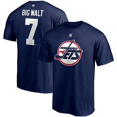 Fanatiques pour hommes de marque Keith Tkachuk Navy Winnipeg Jets Authentic Stack Nom et numéro du joueur retraité - T-shirt