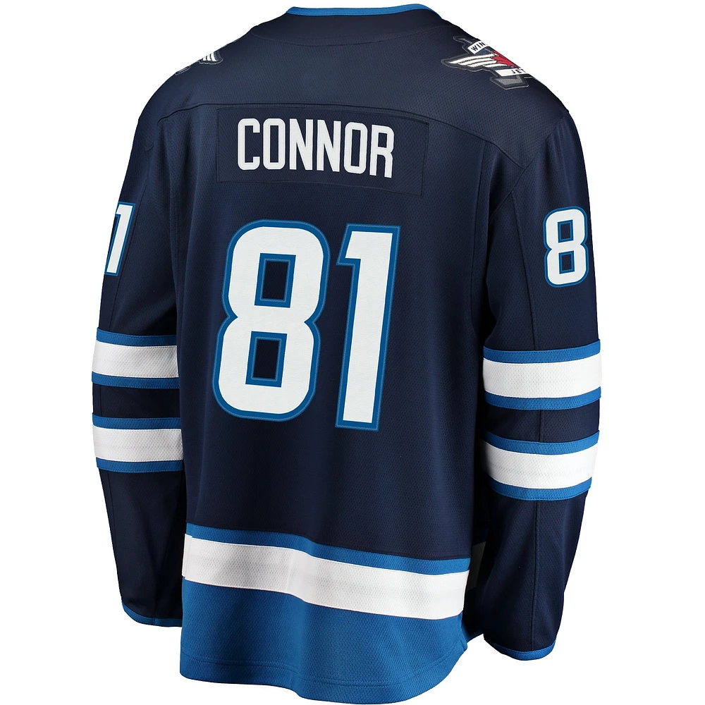 Fanatiques pour hommes de marque Kyle Connor Navy Winnipeg Jets Breakaway - Maillot