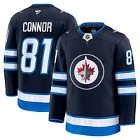 Maillot de joueur à domicile Premium bleu marine Kyle Connor Winnipeg Jets pour hommes Fanatics