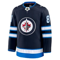 Maillot de joueur à domicile Premium bleu marine Kyle Connor Winnipeg Jets pour hommes Fanatics