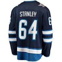 Fanatics pour hommes Logan Stanley Navy Jets de Winnipeg Accueil Premier Maillot joueur échappé