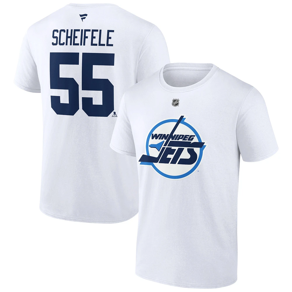 T-shirt blanc avec nom et numéro Fanatics Mark Scheifele des Jets de Winnipeg, édition spéciale 2.0 pour hommes