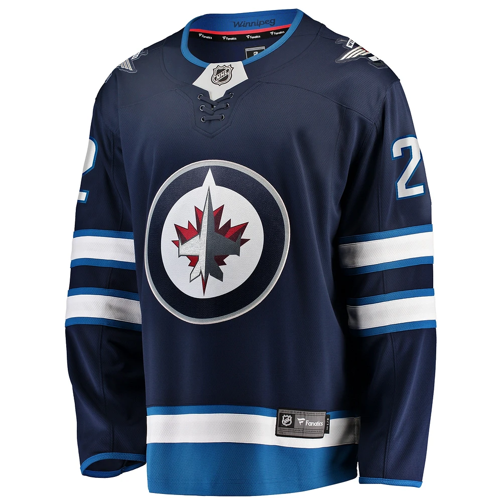 Hommes fanatiques de marque Mason Appleton Navy Winnipeg Jets Home Breakaway - Maillot joueur