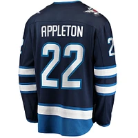 Hommes fanatiques de marque Mason Appleton Navy Winnipeg Jets Home Breakaway - Maillot joueur