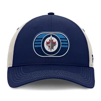 Men's  Fanatics  Navy/Gray Winnipeg Jets 2025 Stanley Cup Playoffs Locker Room Core Structured Adjustable Hat