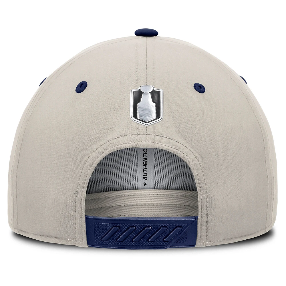 Men's  Fanatics  Navy/Gray Winnipeg Jets 2025 Stanley Cup Playoffs Locker Room Core Structured Adjustable Hat