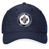 Casquette authentique Pro Flex des Jets de Winnipeg Fanatics pour hommes, bleu marine