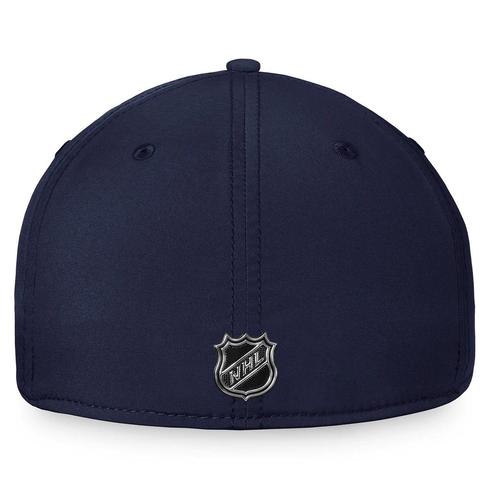 Casquette authentique Pro Flex des Jets de Winnipeg Fanatics pour hommes, bleu marine