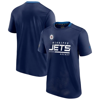 T-shirt pour hommes Fanatics Branded Navy Winnipeg Jets Authentic Pro Locker Room