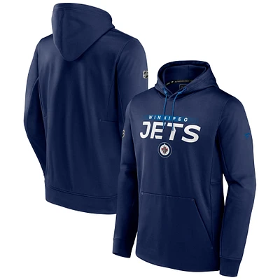 Men's Fanatics Navy Winnipeg Jets Authentic Pro Performance - Pullover Hoodie