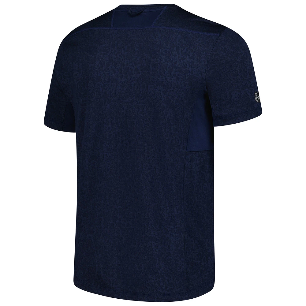 T-shirt authentique Pro Performance bleu marine pour homme Fanatics Winnipeg Jets