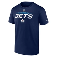 Men's Fanatics Navy Winnipeg Jets Authentic Pro Prime - T-Shirt