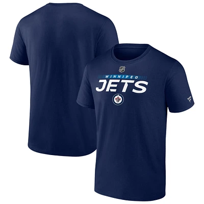 Fanatics pour hommes, bleu marine, Jets de Winnipeg Authentic Pro Prime - T-shirt