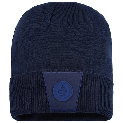 Men's Fanatics Navy Winnipeg Jets Authentic Pro Rest & Recover Cuffed Knit Hat