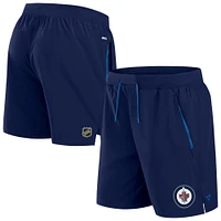 Short de performance authentique Pro Rink pour homme Fanatics bleu marine Winnipeg Jets