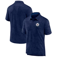 Polo authentique Pro Rink bleu marine pour homme Fanatics des Jets de Winnipeg