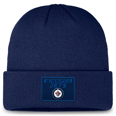 Men's Fanatics Navy Winnipeg Jets Authentic Pro Rink Prime Cuffed Knit Hat