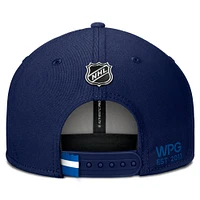 Casquette Snapback authentique Pro Rink Prime de Winnipeg Jets pour hommes de la marque Fanatics bleu marine