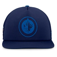 Casquette Snapback authentique Pro Rink des Jets de Winnipeg pour hommes de la marque Fanatics bleu marine