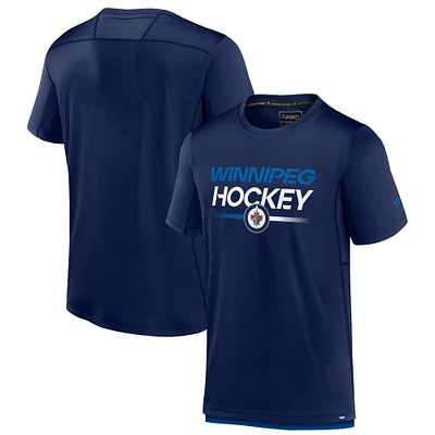 Men's Fanatics  Navy Winnipeg Jets Authentic Pro Tech T-Shirt