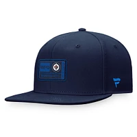 Casquette Snapback authentique Pro Training Camp des Jets de Winnipeg Fanatics pour hommes, bleu marine