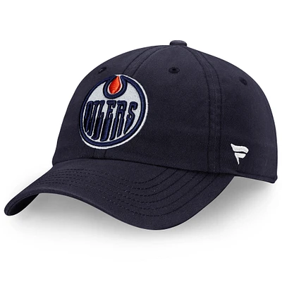 Casquette ajustable Core Fundamental pour hommes de la marque Fanatics bleu marine Winnipeg Jets