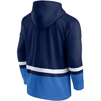 Fanatics Navy Winnipeg Jets First Battle Power Play pour hommes - Chandail à capuchon