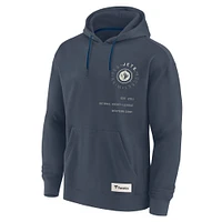 Sweat à capuche Fanatics bleu marine pour homme, imprimé Future Ground Info des Jets de Winnipeg