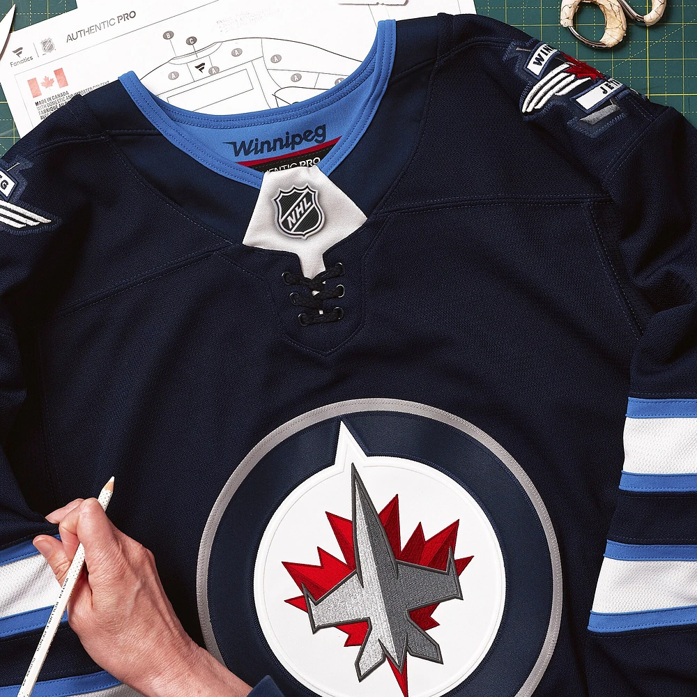 Men's Fanatics Navy Winnipeg Jets Home Authentic Pro Custom Jersey