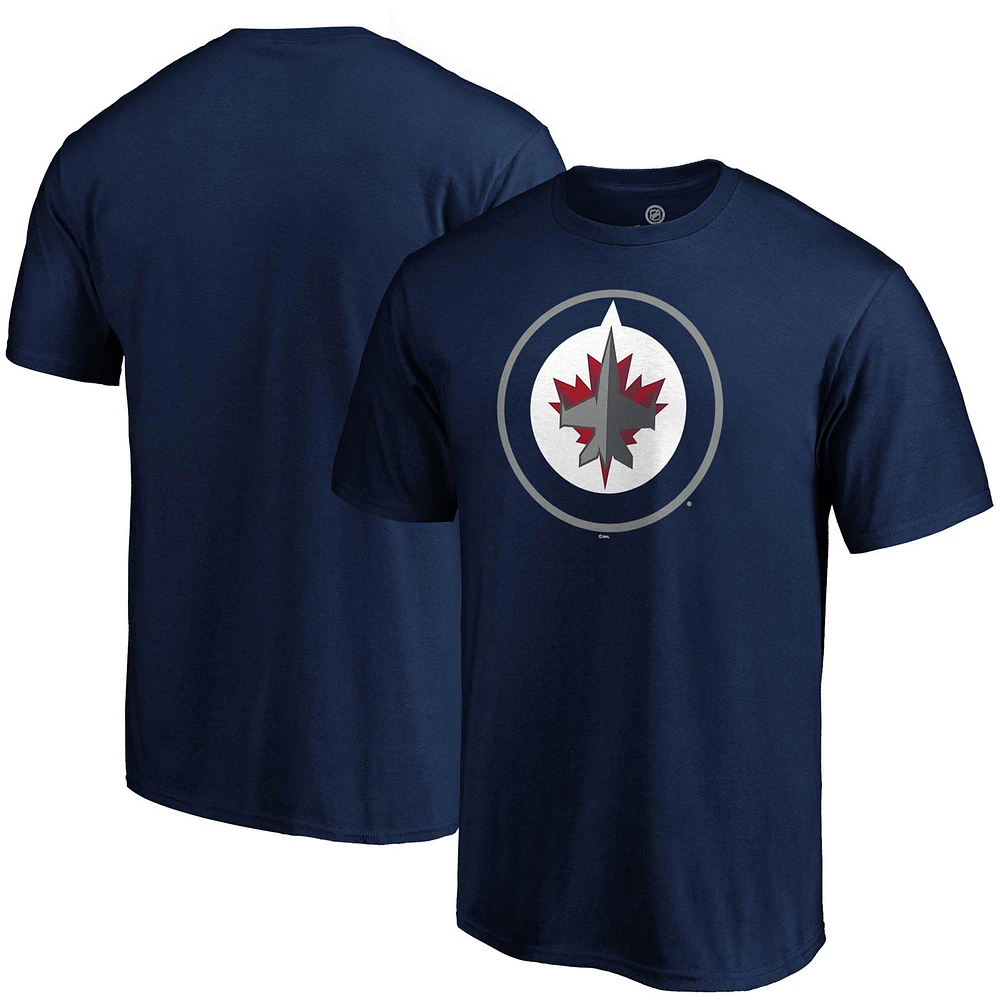 Men's Fanatics Navy Winnipeg Jets Primary Team Logo - T-Shirt