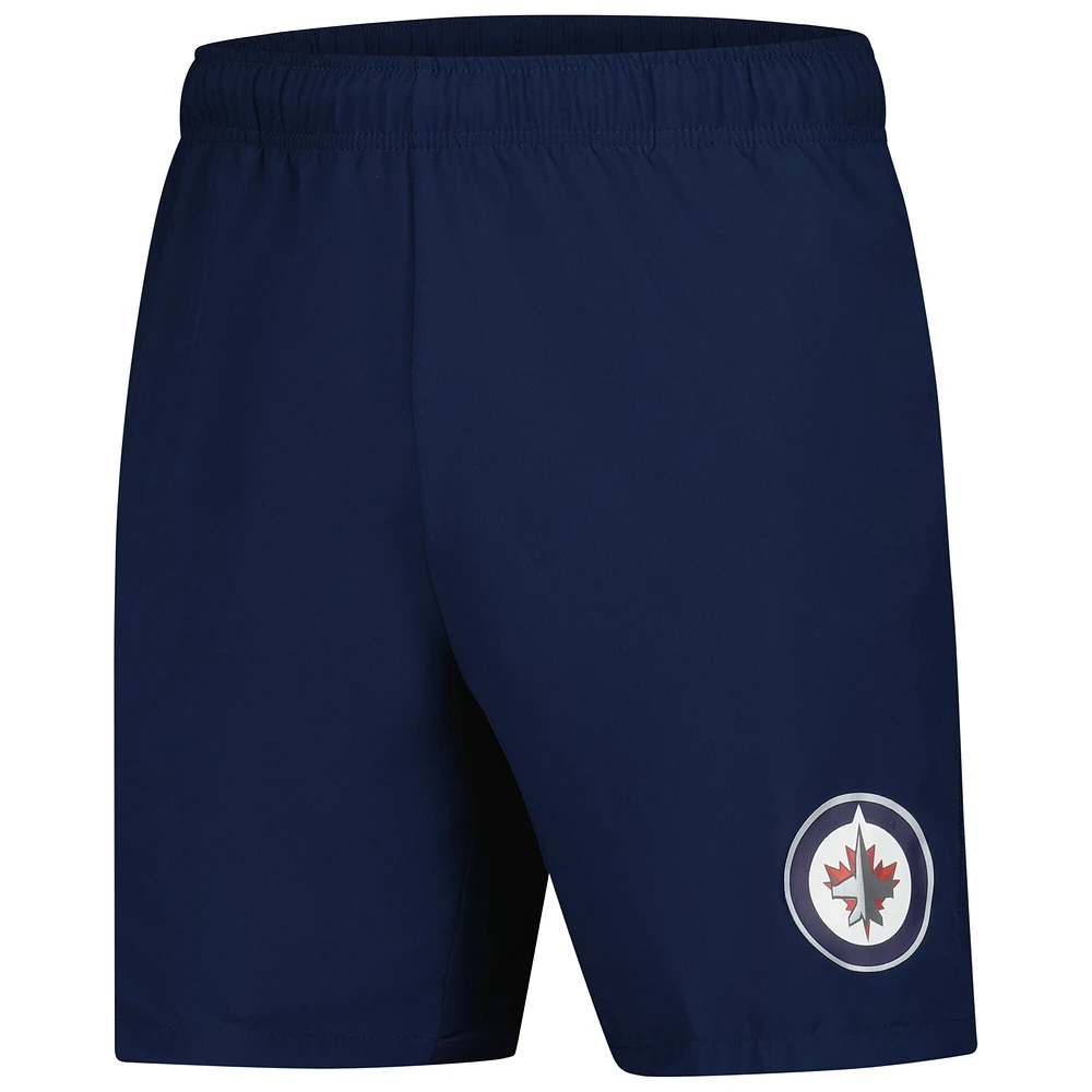 Short d'entraînement technique bleu marine pour homme Fanatics Winnipeg Jets